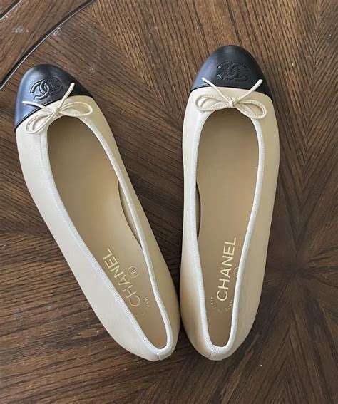 fake chanel canvas flats|chanel style ballet flats.